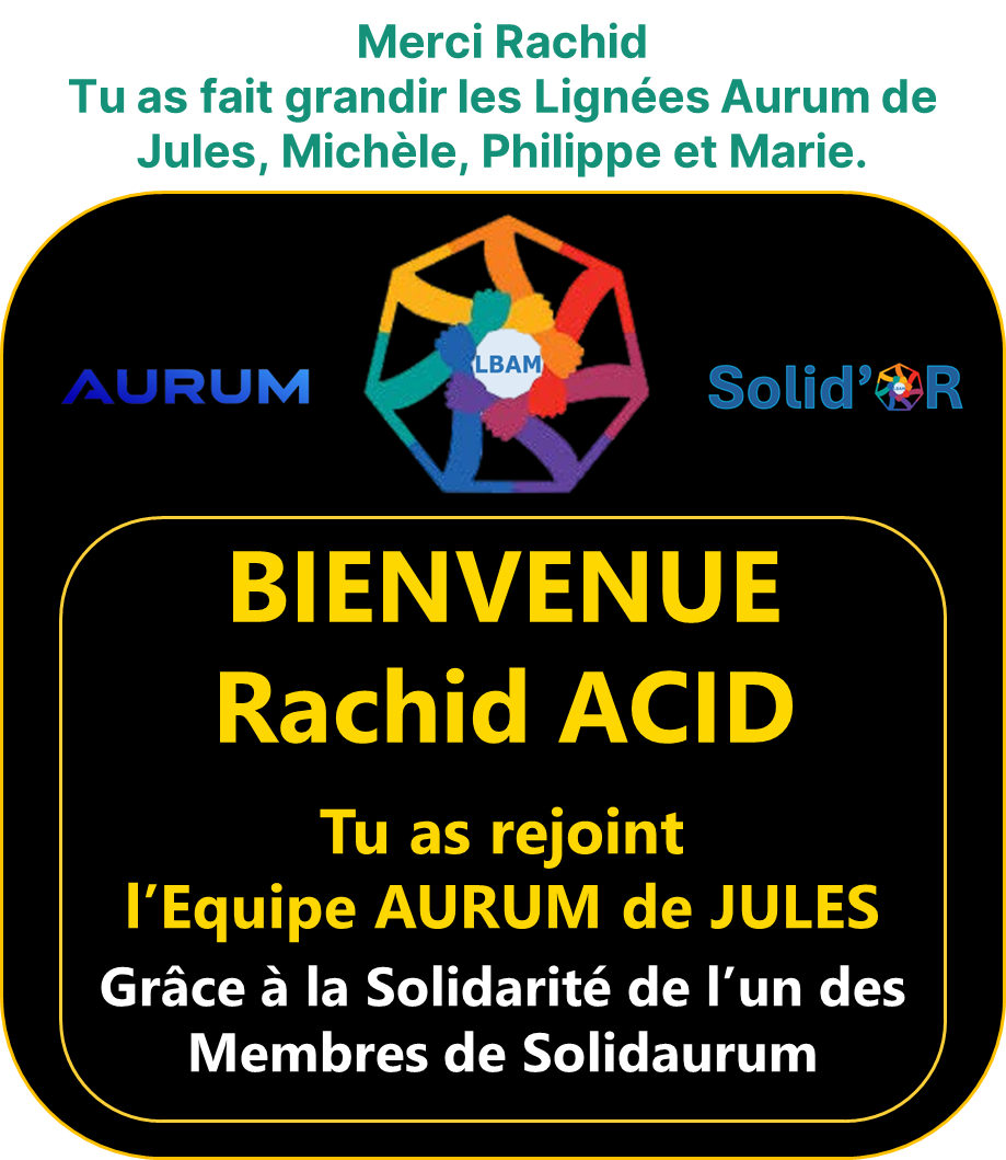 NOUVEAU MEMBRE AURUM